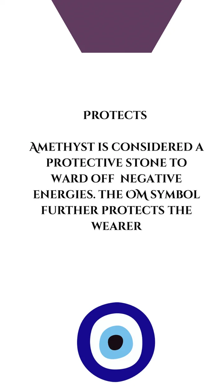 Natural Amethyst Bracelet with Om Charm - Image 6