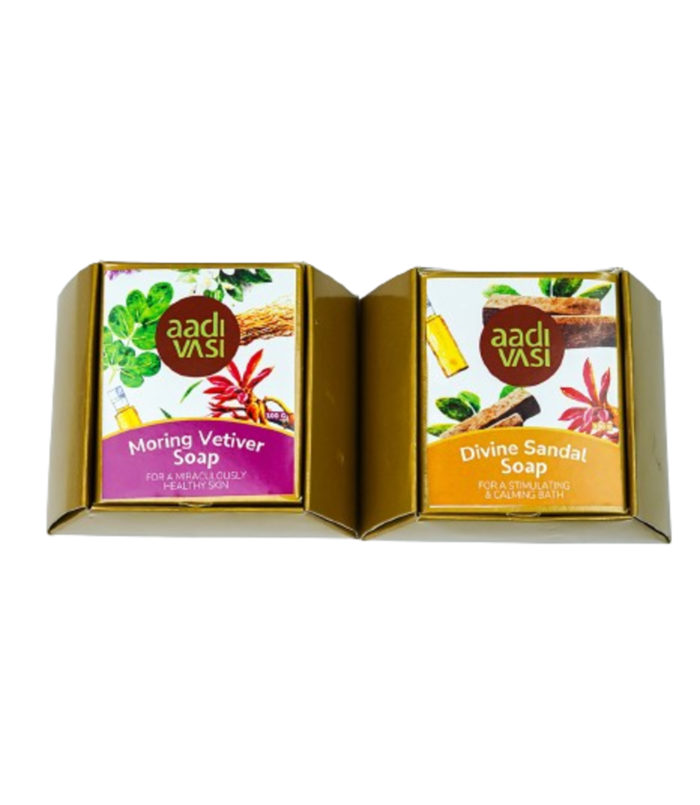 Handmade Organic Soaps Combo Made by Tribes of Jharkhand (Sandal and Vetiver Combo)