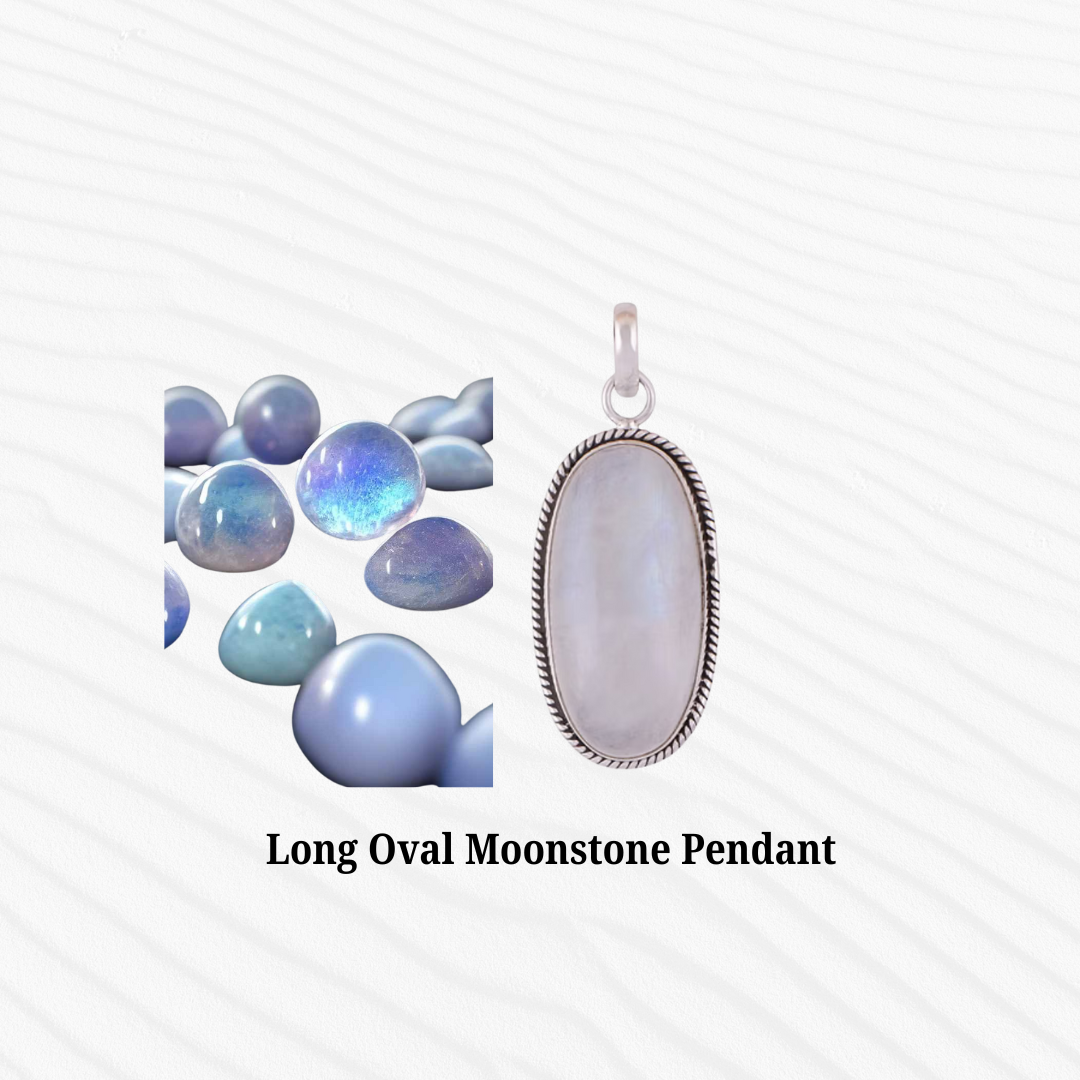 Long Oval Moonstone Pendant
