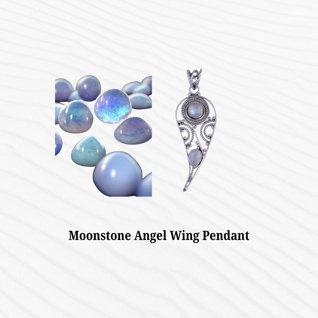 Moonstone Angel Wing Pendant