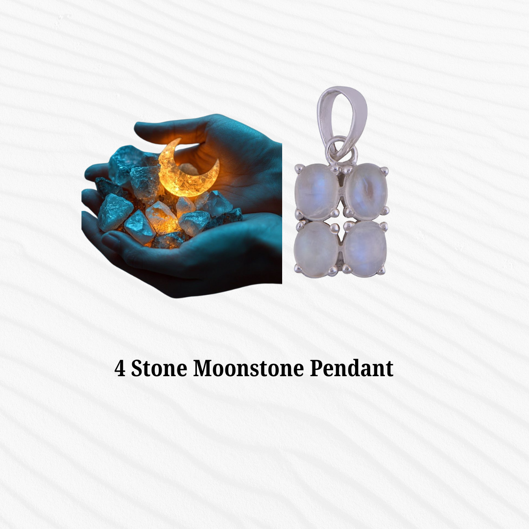 4 Stone Moonstone Pendant
