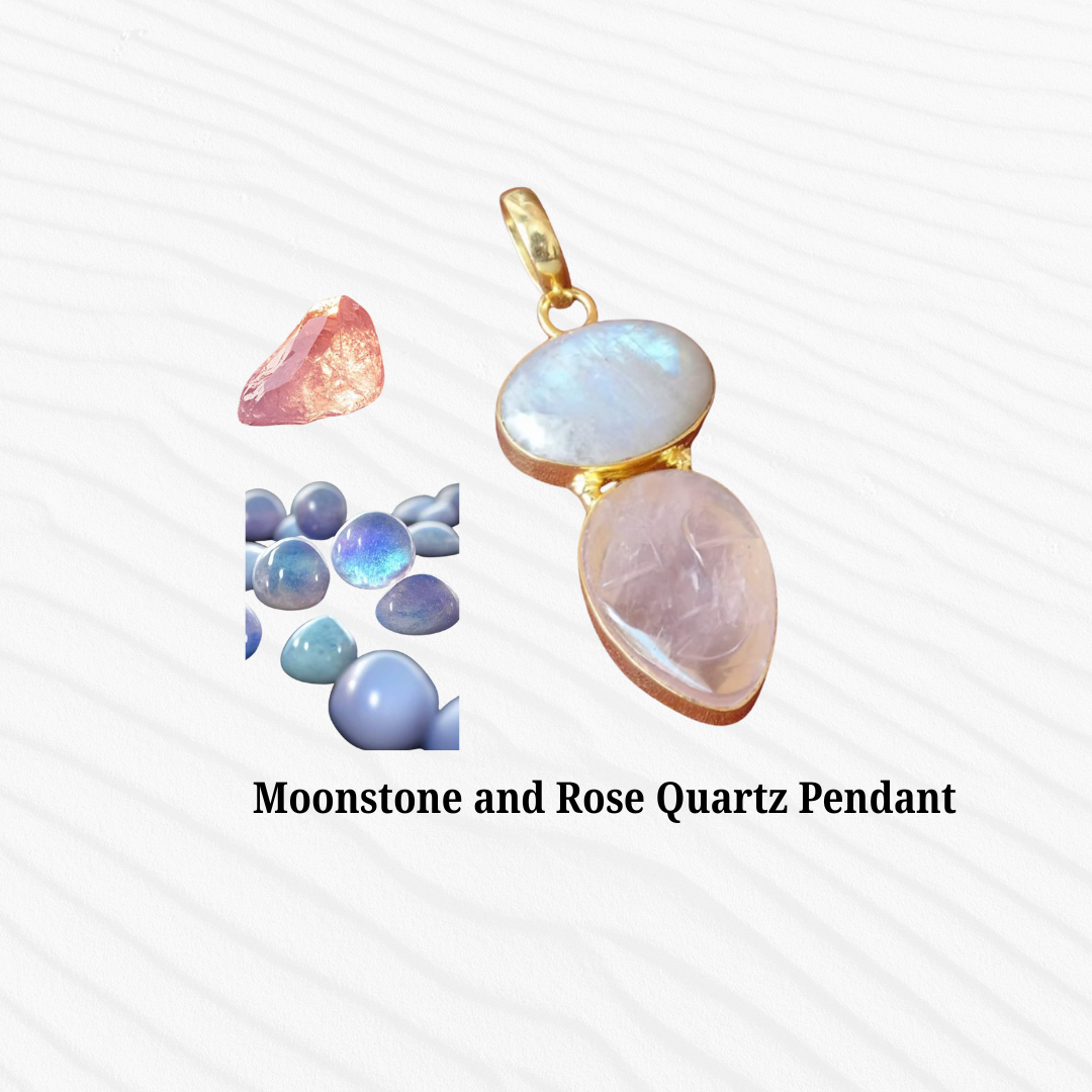 Moonstone and Rose Quartz Pendant