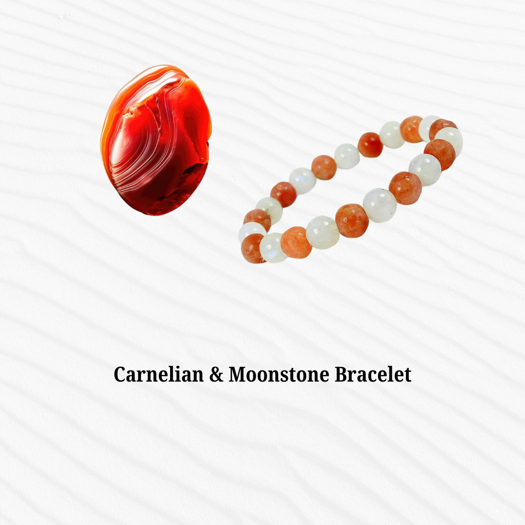 Carnelian & Moonstone Bracelet