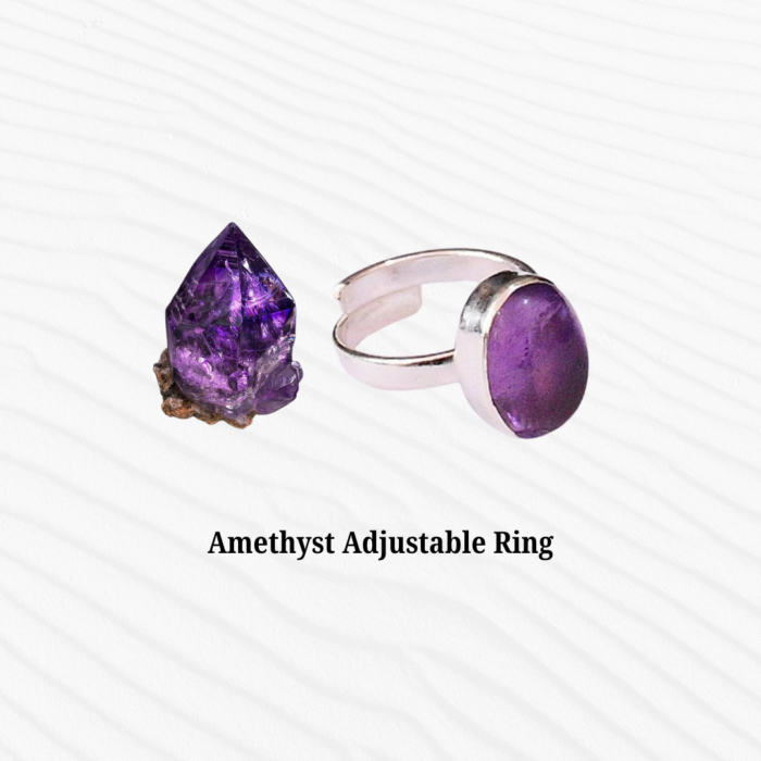 Amethyst Adjustable Ring