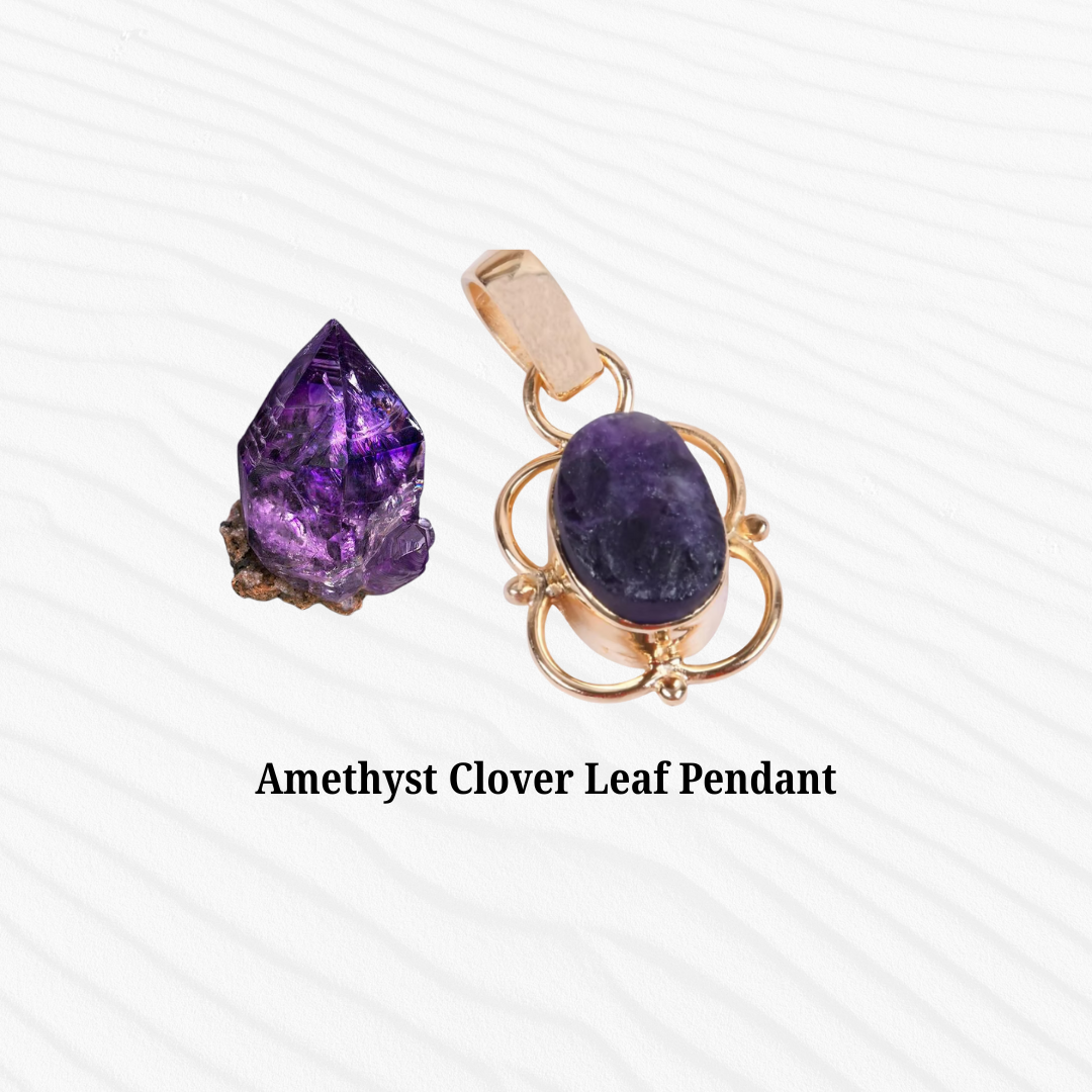 Amethyst Clover Leaf Pendant