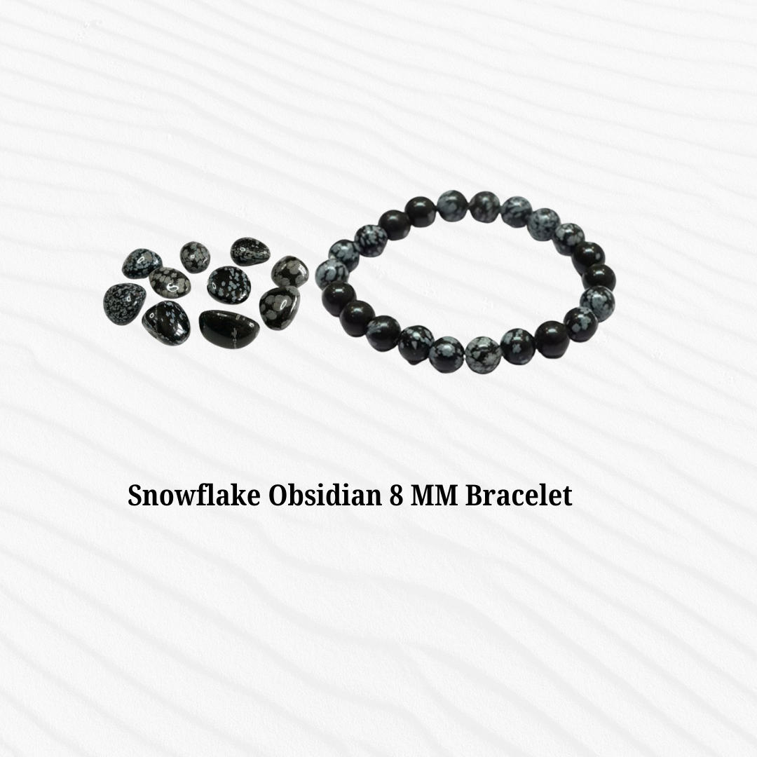 Snowflake Obsidian 8 MM Bracelet