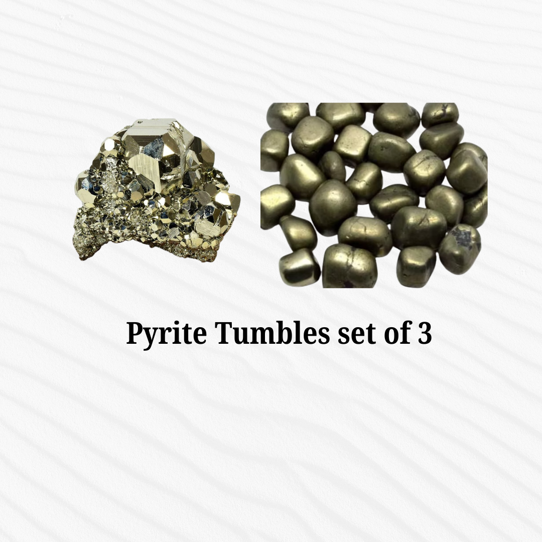 Pyrite Tumbles set of 3